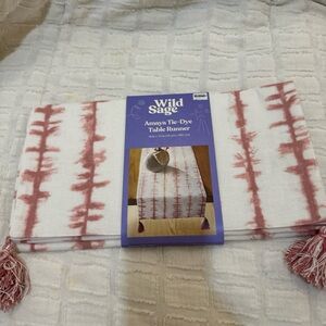 New Wild Sage Tie-dye Table Runner 72”
